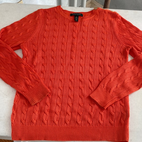 Lauren Ralph Lauren Sweaters - Lauren Ralph Lauren Orange Cable Knit Sweater